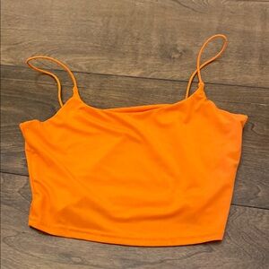 Vibrant Orange Spaghetti Strap Top